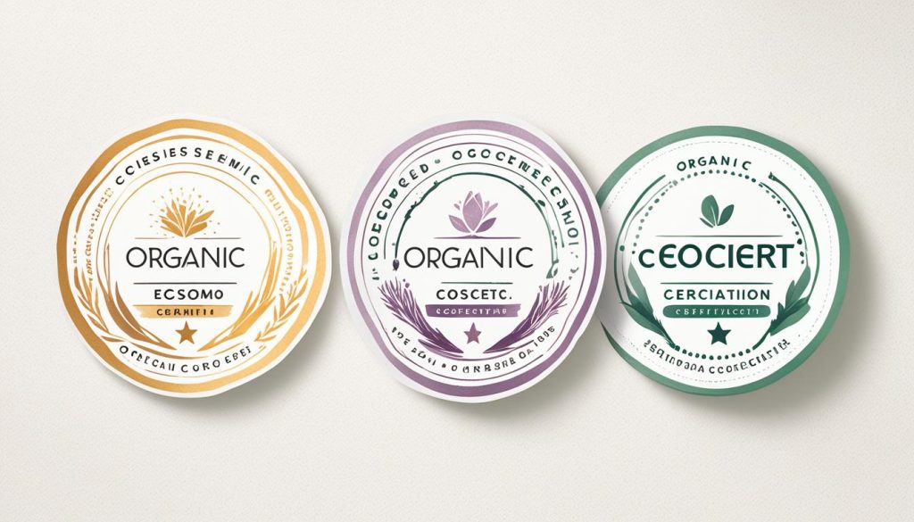 Selos de certificação IBD, Ecocert, COSMOS para cosméticos orgânicos certificados